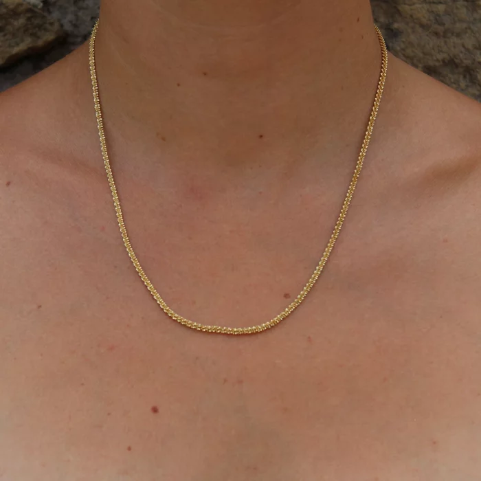 Halskette glitzer gold